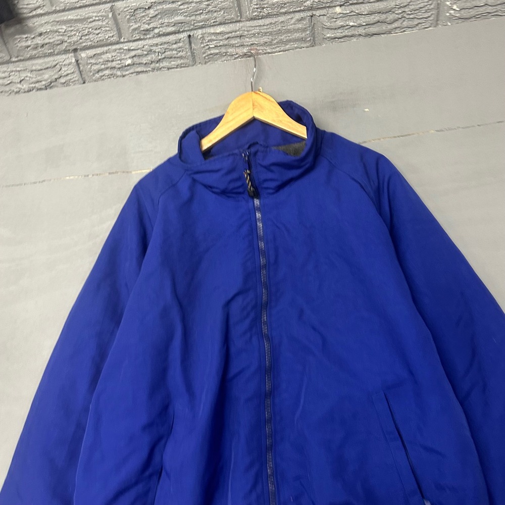 Carhartt Mens Royal Blue Full‎ Zip Fleece Lined Nylon Windbreaker Jacket Large
